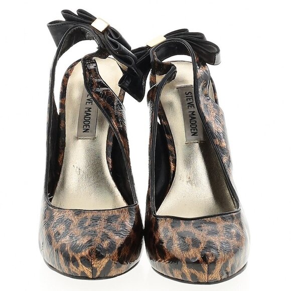 Steve Madden Mevas Slingback Heels With Bows - Picture 3 of 9